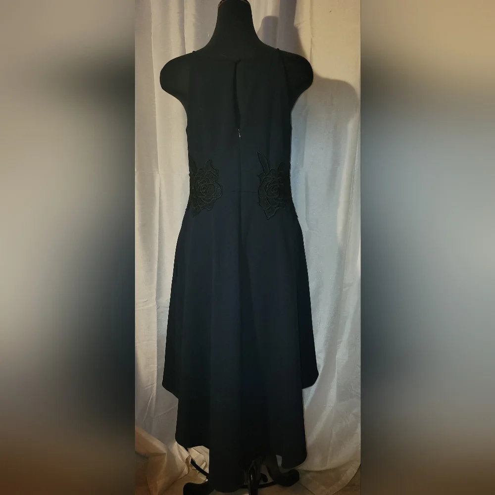 AIDAN MATTOX navy blue high low dress - Picture 3 of 6